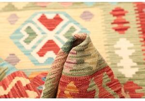 Tappeto Kilim Geometrico Rosso Multicolore 102x148 Cm