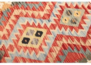 Tappeto Kilim Geometrico Rosso Avorio 101x147 Cm