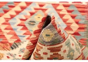 Tappeto Kilim Geometrico Rosso Avorio 101x147 Cm