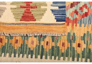 Tappeto Kilim Geometrico Beige Giallo 98x162 Cm