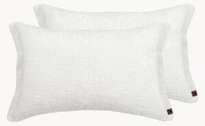 Cuscini in ciniglia fatti a mano Orchid, set di 2
