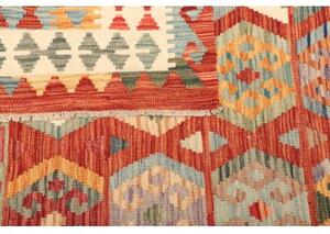 Tappeto Kilim Geometrico Rosso Mattone Multicolore 209x301 Cm