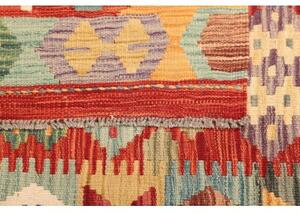 Tappeto Kilim Geometrico Rosso Mattone Multicolore 98x145 Cm