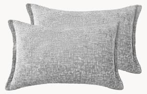 Cuscini in ciniglia fatti a mano Orchid, set di 2