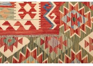 Tappeto Kilim Geometrico Rosso Verde 200x289 Cm