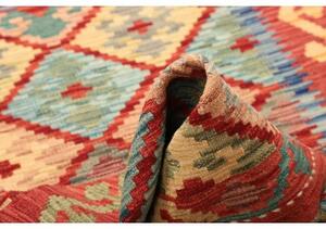 Tappeto Kilim Geometrico Rosso Mattone Multicolore 102x146 Cm