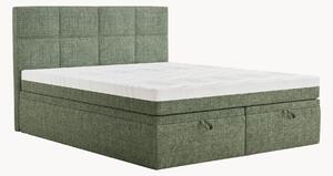 Letto boxspring in ciniglia fatto a mano con contenitore Umage, H3