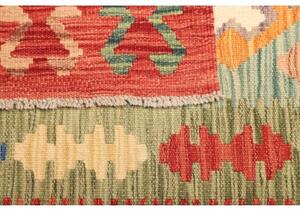 Tappeto Kilim Geometrico Rosso Multicolore 102x148 Cm