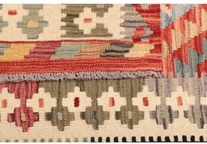 Tappeto Kilim Geometrico Rosso Avorio 101x147 Cm