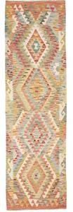 Tappeto Kilim Geometrico Multicolore Corsia 84x289 Cm