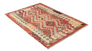 Tappeto Kilim Geometrico Rosso Avorio 101x147 Cm