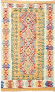 Tappeto Kilim Geometrico Beige Giallo 98x162 Cm