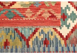 Tappeto Kilim Geometrico Rosso Mattone Multicolore 102x146 Cm