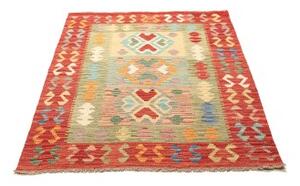 Tappeto Kilim Geometrico Rosso Multicolore 102x148 Cm