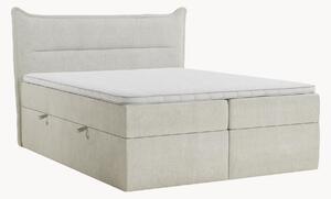 Letto boxspring in ciniglia fatto a mano con contenitore Rialta, H3