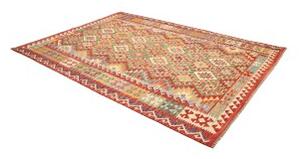 Tappeto Kilim Geometrico Rosso Verde 200x289 Cm