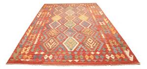 Tappeto Kilim Stilizzato Rosso Giallo 205x293 Cm