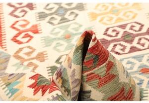 Tappeto Kilim Geometrico Avorio Multicolore 201x302 Cm
