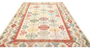 Tappeto Kilim Geometrico Avorio Multicolore 201x302 Cm