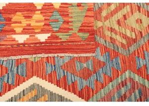 Tappeto Kilim Stilizzato Rosso Giallo 205x293 Cm