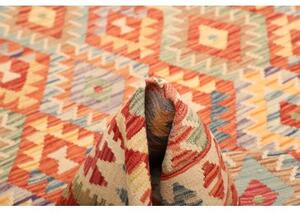Tappeto Kilim Geometrico Rosso Beige 205x294 Cm