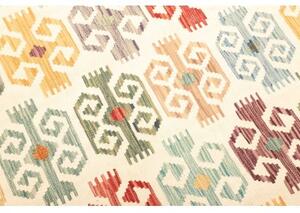 Tappeto Kilim Geometrico Avorio Multicolore 201x302 Cm