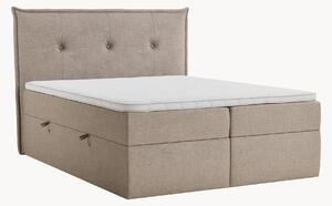 Letto boxspring in ciniglia fatto a mano con contenitore Aussie, H3