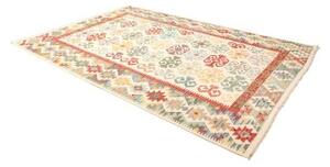 Tappeto Kilim Geometrico Avorio Multicolore 201x302 Cm