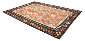 Tappeto Kilim Geometrico Rosso Blu 209x287 Cm