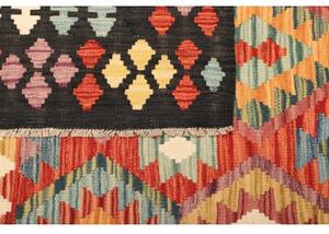 Tappeto Kilim Geometrico Rosso Blu 209x287 Cm