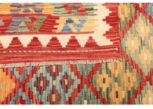 Tappeto Kilim Geometrico Rosso Giallo 205x288 Cm