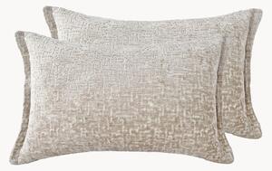 Cuscini in ciniglia fatti a mano Orchid, set di 2