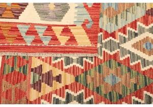 Tappeto Kilim Stilizzato Rosso Beige 205x297 Cm