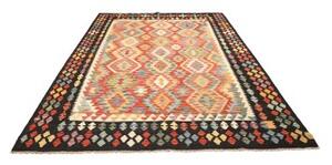 Tappeto Kilim Geometrico Rosso Blu 209x287 Cm