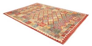 Tappeto Kilim Geometrico Rosso Giallo 205x288 Cm