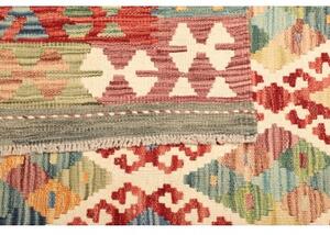 Tappeto Kilim Geometrico Rosso Beige 170x237 Cm
