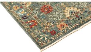 Tappeto Floralia Floreale Verde Petrolio Rosso Corsia 83x298 Cm