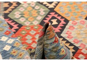 Tappeto Kilim Geometrico Blu Multicolore 167x239 Cm