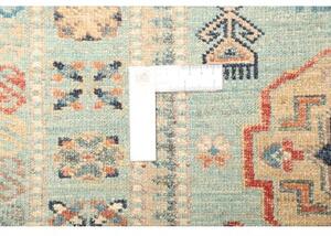 Tappeto Kazak Fine Stilizzato Azzurro Beige Corsia 83x250 Cm