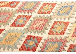Tappeto Kilim Geometrico Rosso Mattone Bianco Avorio 177x241 Cm