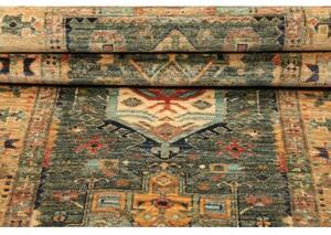 Tappeto Floralia Stilizzato Verde Petrolio Beige 80x198 Cm