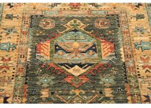 Tappeto Floralia Stilizzato Verde Petrolio Beige 80x198 Cm