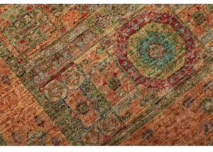 Tappeto Kairo Geometrico Arancione Verde Corsia 76x202 Cm