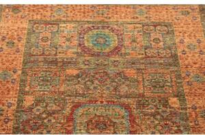 Tappeto Kairo Geometrico Arancione Verde Corsia 76x202 Cm