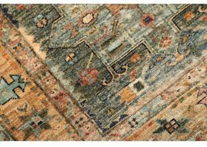 Tappeto Floralia Stilizzato Verde Petrolio Beige 80x198 Cm