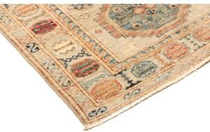Tappeto Kazak Fine Geometrico Beige Blu Corsia 80x290 Cm