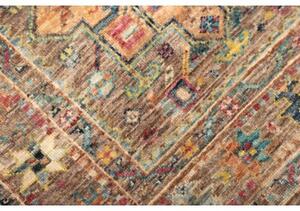 Tappeto Floralia Geometrico Marrone Blu Corsia 76x202 Cm