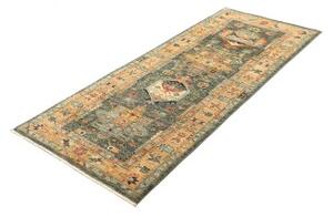 Tappeto Floralia Stilizzato Verde Petrolio Beige 80x198 Cm