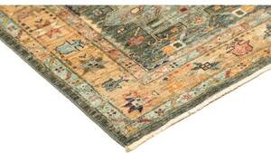Tappeto Floralia Stilizzato Verde Petrolio Beige 80x198 Cm