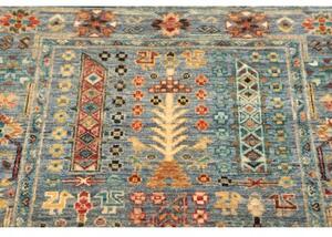 Tappeto Floralia Stilizzato Blu Terracotta Corsia 80x273 Cm